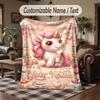 Coperta da divano a tema unicorno con nome personalizzato, coperta morbida e accogliente per casa, divano, letto