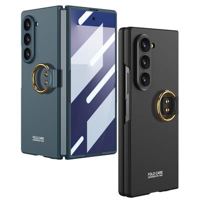 Samsung Z Fold7 Mobile Phone Case Folding Screen Fine Hole Shell Film Full Inclusive Ring Buckle Protective Case Zfold7