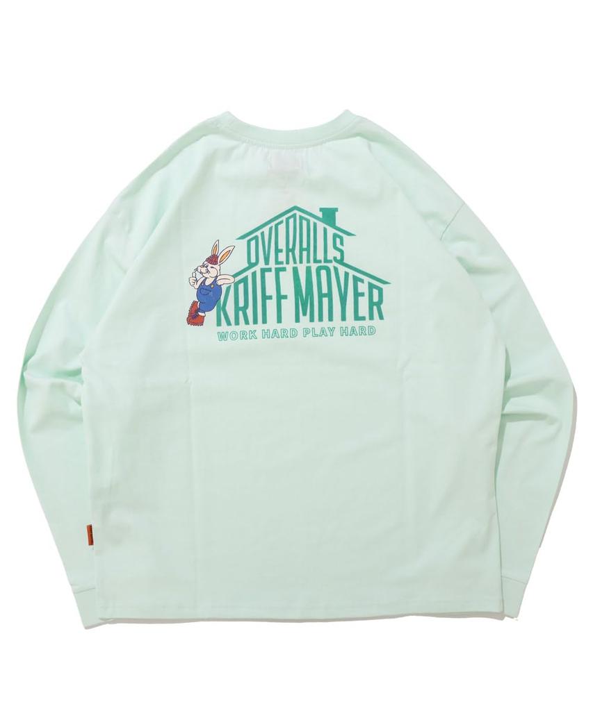 [KRIFF MAYER] Long-Sleeve T-Shirt, Krif Rabbit, Workwear, Men's, X-LARGE, Mint