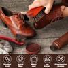 3Pcs Horsehair Shoes Brush Kit with Wood Long Handle Real Horse Hair Soft Polishing Tool for Leather Shoes Suede Polish Care