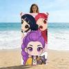 1 Stück K-POP Strandtuch einseitiger 2D-Druck Schnelltrocknendes Weiches Mikrofaserhandtuch für Strand Pool Spa Reise Dekoration Niedliche Kawaii Atmosphäre Geschenk