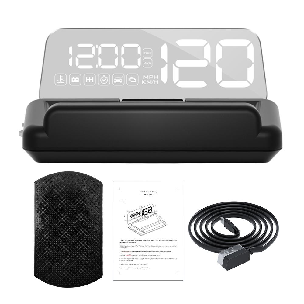 

Автомобильный проекционный дисплей OBD2 GPS Цифровой спидометр Складной HUD проектор Предупреждение о превышении скорости Пробег Температура Транспортные средства Грузовик Универсальный