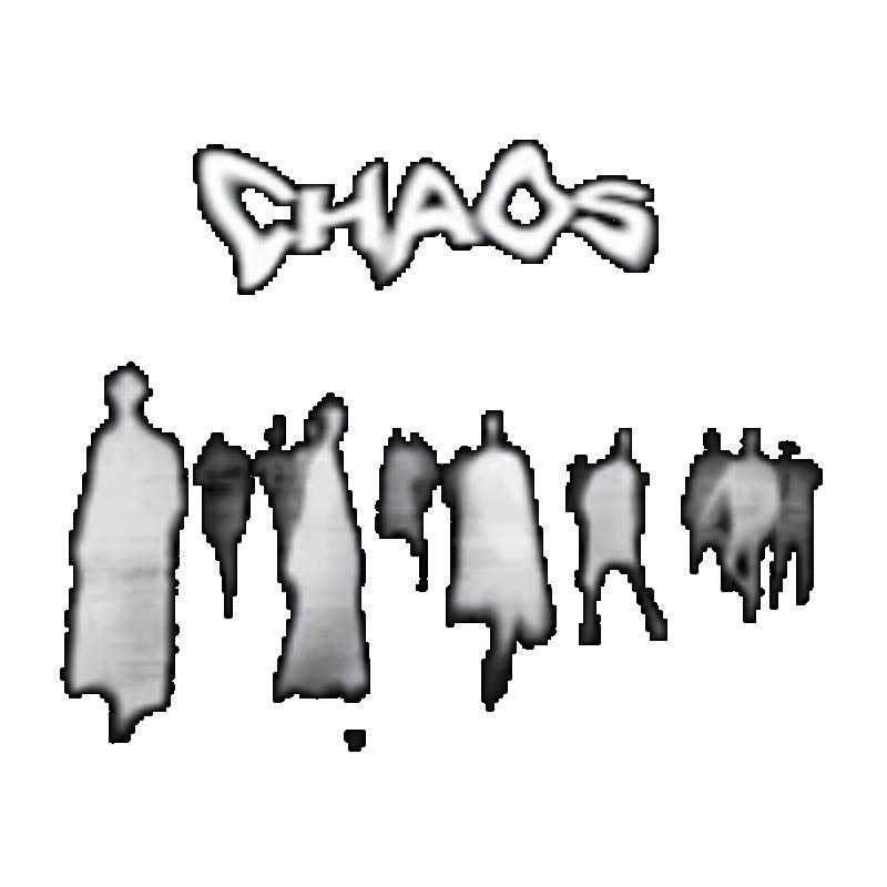 Oversized T-Shirt Black Chaos Text and Silhouettes Graphic Print Casual Streetwear for Men