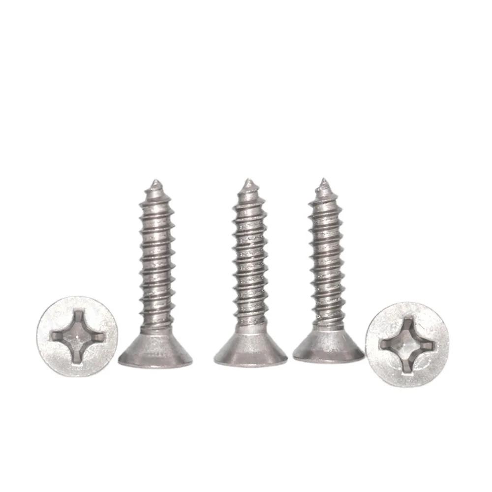 1 PC M3 M4 M5 M6 X 8 10 12 15 16 20 25 30mm TA2 GR2 Titanium Countersunk Phillips Flat Head Self-Tapping Screws