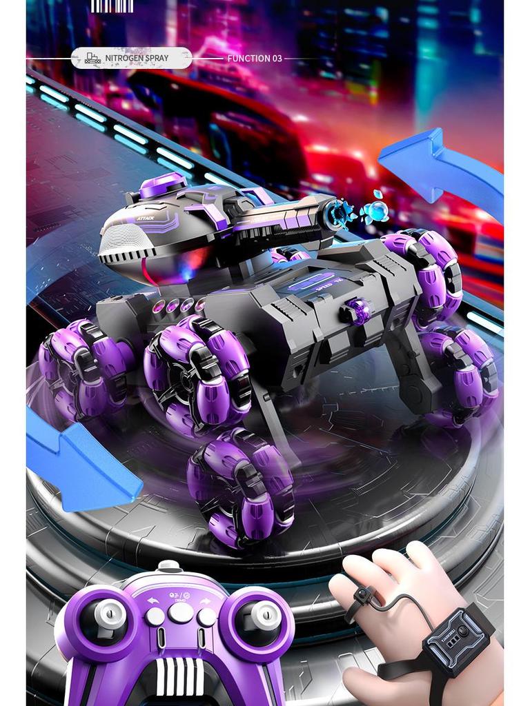 Remote Control Off-Road Stunt Tank with Gesture Sensing & Six-Wheel Climbing