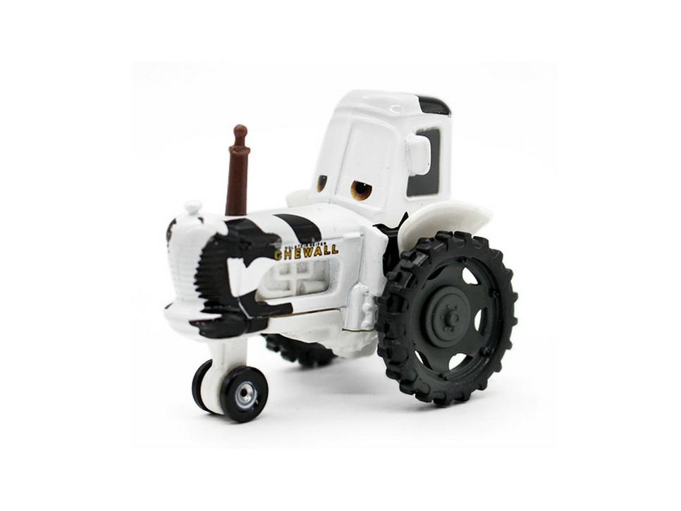 Children's Cartoon Tractor Toy Model - Green and White Alloy Simulation, Perfect Birthday Gift
