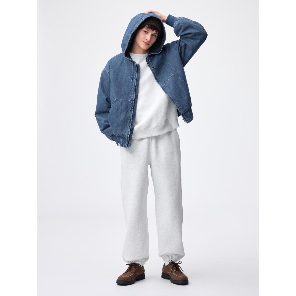 Gu Denim Padded Zip Up Parka