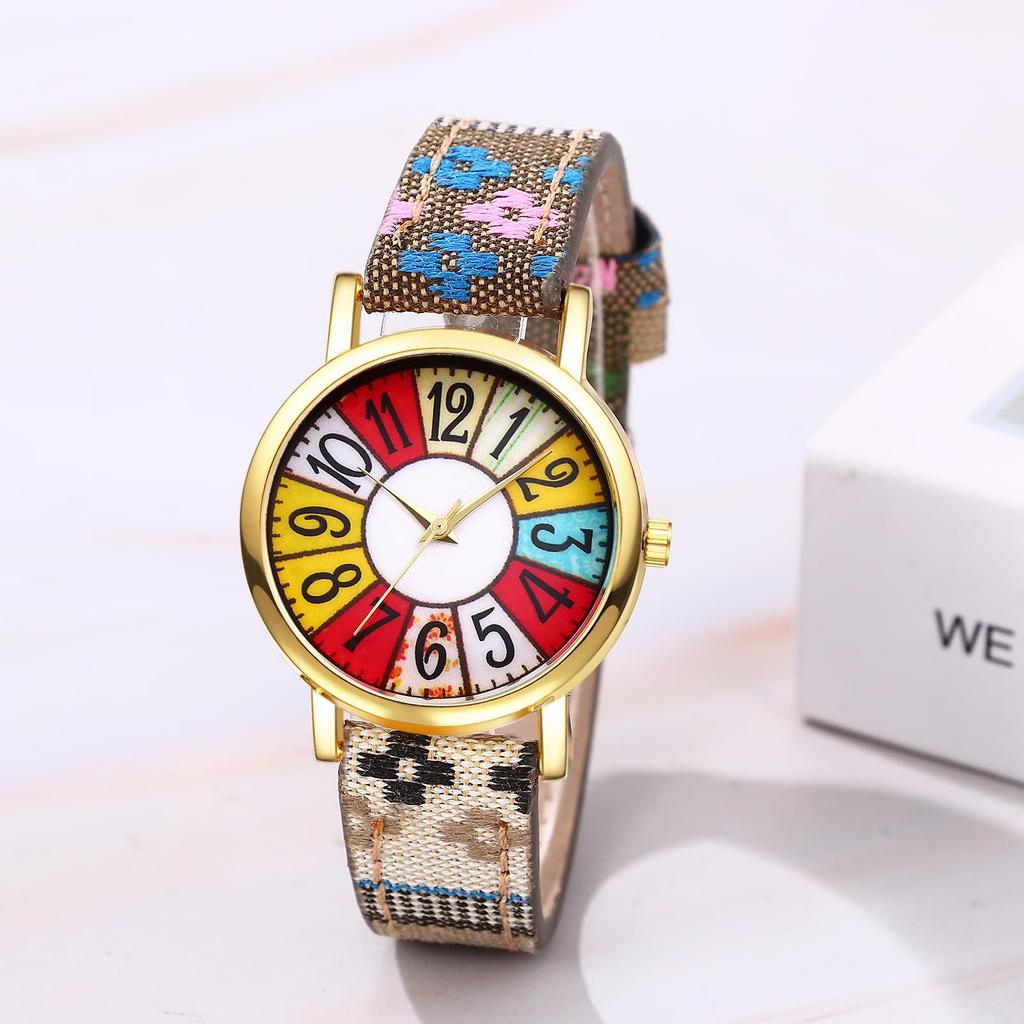 Böhmische Armbanduhr mit geflochtenem, verstellbarem Echtquarz-Analog, groß, leicht zu, stilvoll, niedlich und lässig, Tagesgeschenk für sie, Damenarmbandlänge,