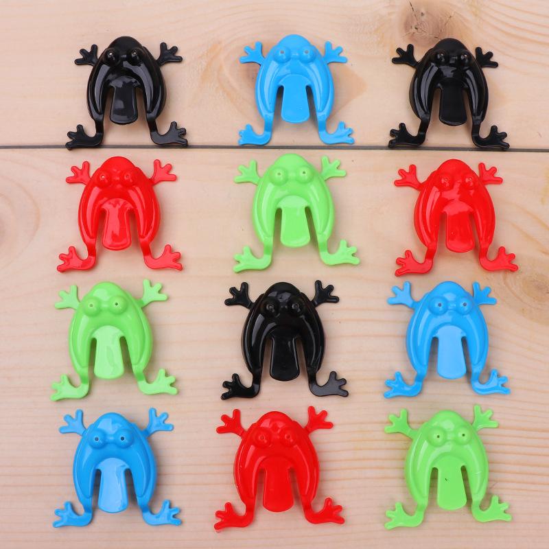 Plastic Jumping Frog - Classic Nostalgic Educational Toy for Children