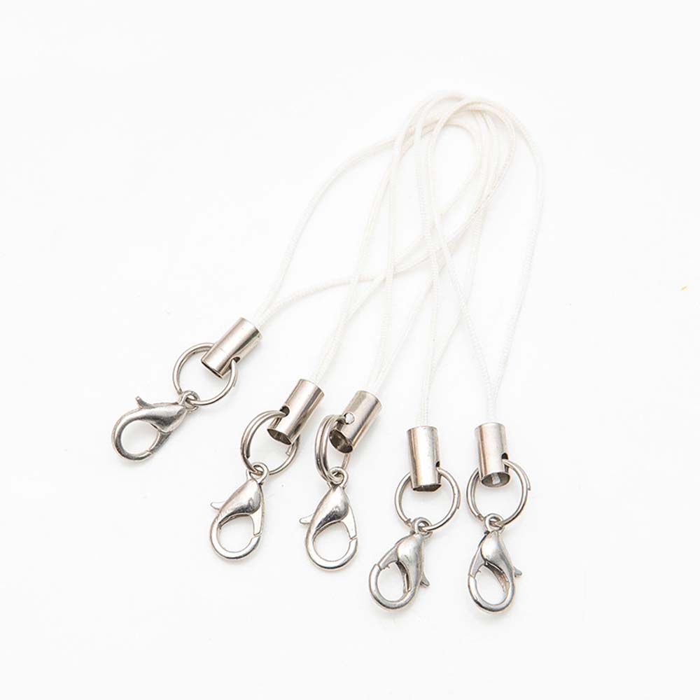 20pcs Hand Wrist Lanyard For Cellphone Lanyard Lariat Cords Lobster Clasp Rope Keychains Hooks Diy Mobile Phone Strap String