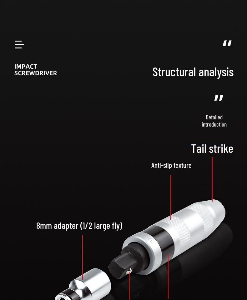 Impact Screwdriver Bit & Screw Extractor Kit: Rusty/Broken Head Remover, Cross Tapping, Hammer-Ready