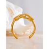 Yhpup Statement Stainless Steel Heavy Metal Knot Cuff Open Golden Bracelet Bangle 18k Gold Color Tarnish Resistant Jewelry