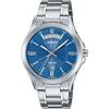 Reloj Analógico de Cuarzo para Hombre CASIO MTP-1381D-2AV Correa de Metal Azul Plateado Modelo de Ultramar