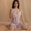 Elegant Lace Detail Ice Silk Camisole Nightdress