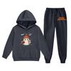 Kids Halloween Hoodie Set with Graphic Print Pullover Sweatshirt and Matching Pants Comfortable Casual Outfit for Boys and Girls