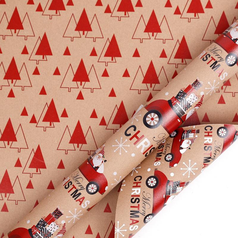 

1 Roll Festive Santa Merry Theme, Christmas Wrapping Accessories, Vintage Christmas Paper, Wrapping Paper For Gifts,craft paper