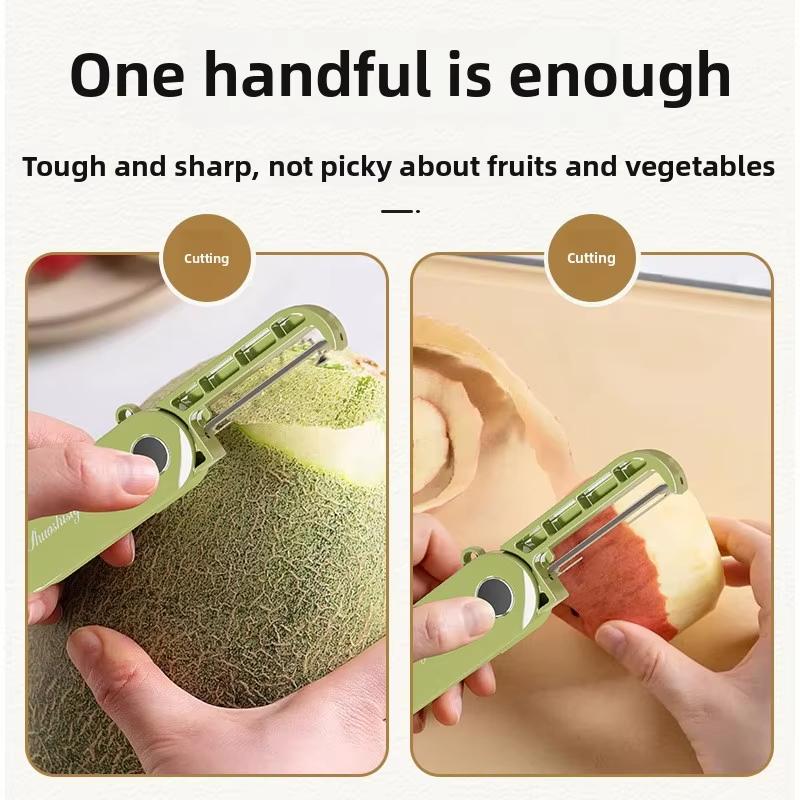 Foldable Peeler Compact Portable Stainless Steel Blade For Kitchen Camping Travel Picnic High Aesthetic Design Easy Storage