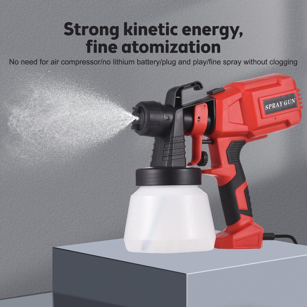 Paint Sprayer 550W High Power 3 Spray Patterns 800ml Container Easy To Clean Electric Paint Sprayer