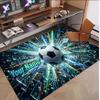 Alfombra de Terciopelo de Cristal Suave con Temática de Fútbol Impresión Personalizada de Nombre y Texto Alfombra de Suelo Antideslizante para Dormitorio Sala de Estar