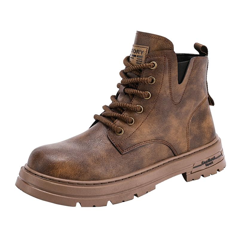 

Ankle Boots Men s Denim Boots Rubber Sole Men Work Shoe Brown Motorcycle Shoes Platform Designer Shoes Classic Short Boots 39