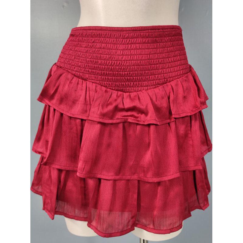 Foreign Trade Order As Elastic High Waist Summer Refreshing Gyaru Small Shorts Frill Hot Pants Design Culottes