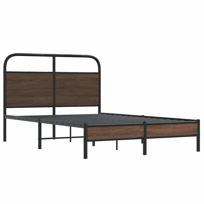 VidaXL Bed Frames Without Mattress 140x190 Cm Brown Oak 4100464