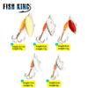 FISH KING 4 buc Spinner Bait 4g 7g 12g 18g 28g Spoon Naluci Stiuca Metal cu Treble Carlige Naluca de pescuit artificiala de bas
