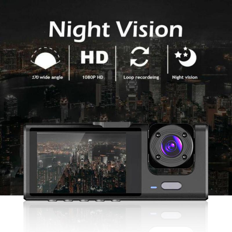 1080P WIFI Dashcam für Autos 3-Kanal-Recorder Video WIFI Dual Len Dashcam Auto Dvr Rückansicht Kamera für Fahrzeug Auto Zubehör