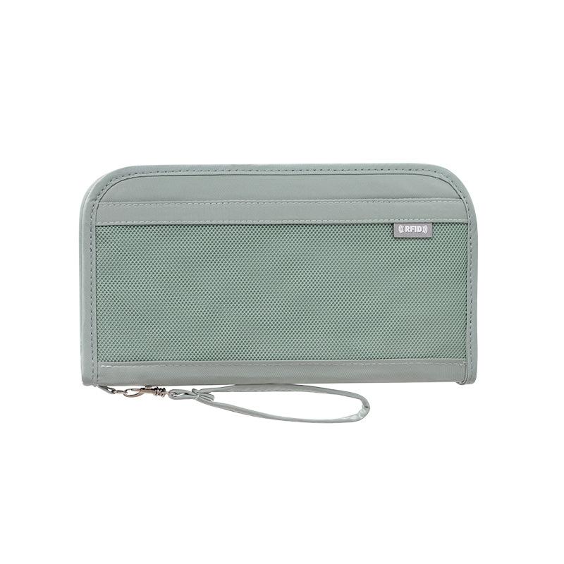 Passport Bag Documents Boarding Pass Card Bag RFID Portable Travel Oxford Cloth Storage Bag Multifunctional Passport Protective Cover Wallet