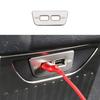 For VW Golf MK8 2020-2021 Silver Titanium Rear USB Socket Control Panel Trim 1X