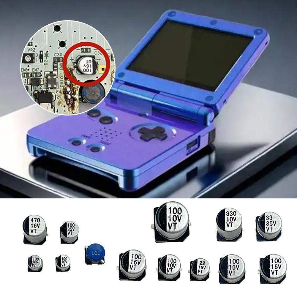 Repairing Motherboard Capacitor DIY Electrolytic Capacitor for GBA/GBASP/GBC/GBP Spare Parts