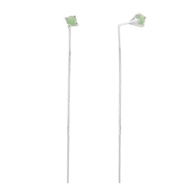 Silver Earrings with Natural Emerald 0.525ct (2167433)