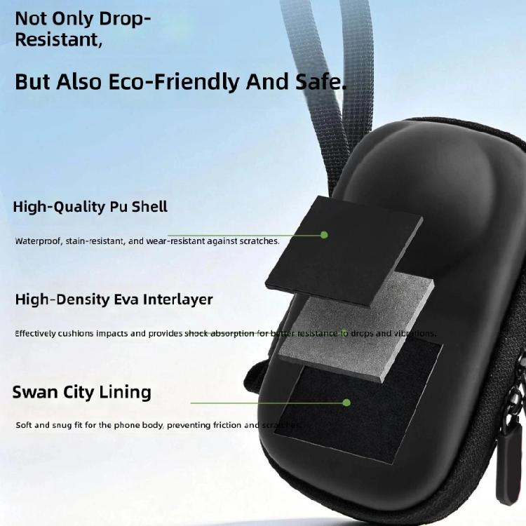 Molded Camera Carry Case Compatible for X6 Camera, Structured EVA Storage with Zippers Closures and Wrist Strap for City Shoot