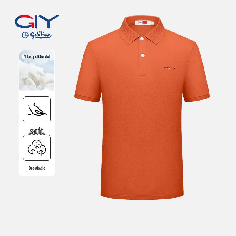 Goldlion Men s Silk Blend Breathable Short Sleeve Polo Shirt XL