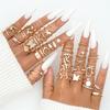 15/46/47 Stück Mode Geometrisches Knöchelringe Set Für Frauen Schmetterling Herz Roségold Farbe Fingerring Mädchen Trend Party Schmuck