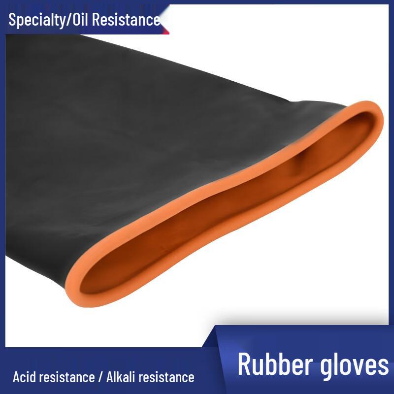 Thickened Acid-Alkali Resistant Latex Chemical Protective Gloves