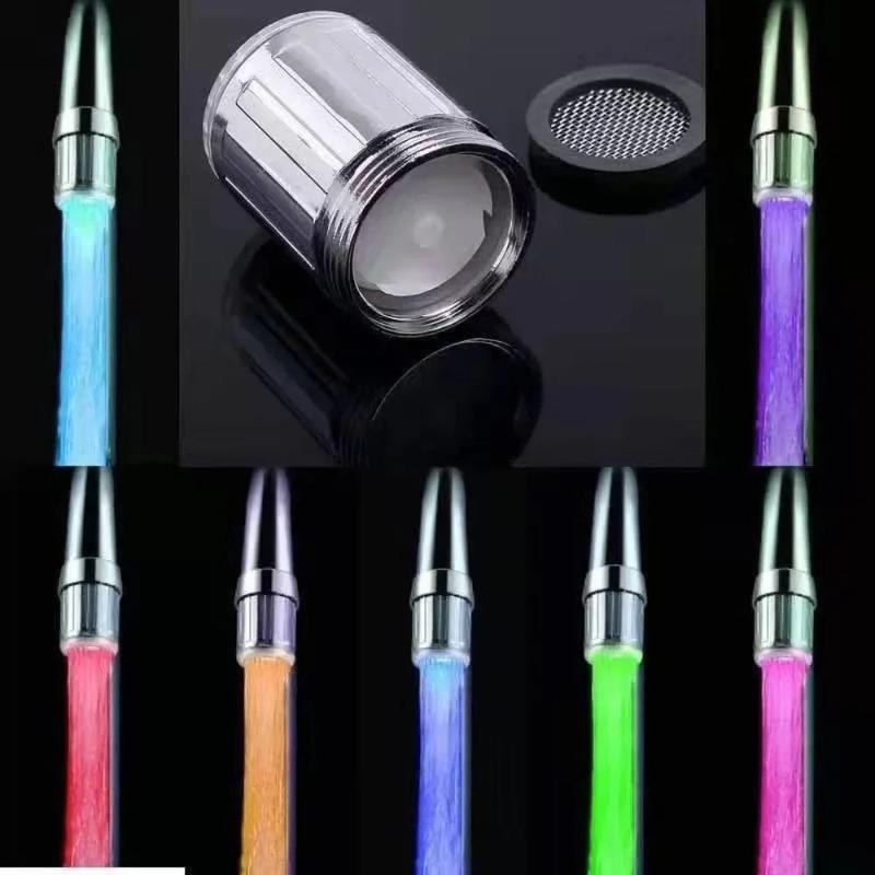 Creative Faucet Extender LED Temperature Sensor 3-Color Light-up Faucet Kitchen Bathroom Glow Water Faucet Tap Nozzle Shower