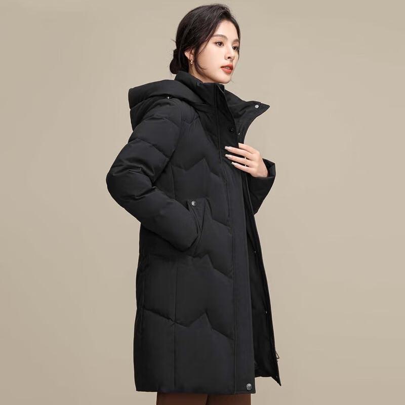 XueZhongFei Women's Autumn/Winter Mid-length Simple Down Jacket X40141208F