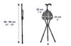 KMINA PRO Cane Chair for Adults Adjustable Foldable Walking Cane with Seat for Adjustable Cane with Travel Cane with Chair for Aluminum Cane for Men