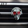 Dark Aesthetic Car Decor Skull Vent Clips, Metal Head Air Halloween Auto Decoration Freshener Charm, Interior Accessory for Men Women