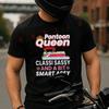 Summer Motorcycle Casual Sports Loose Cotton T-shirt Pontoon Queen Gift For Pontoon Boating Mom