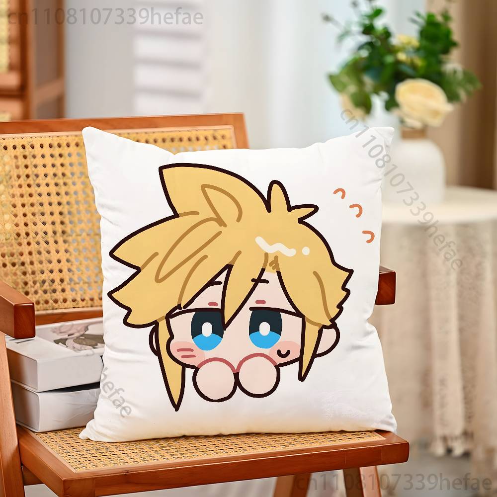 FFinal FFantasy Cloud Strife FFF7 Pillow Case Plush Pillow Cases Home Decoration Pillow Cover for Sofa Bed Chair Living Room