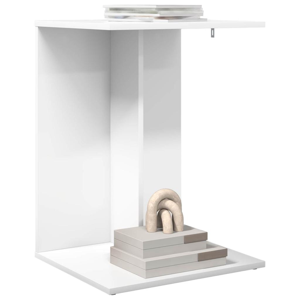 Side Table White 45 x 40 x 62.5 cm Particleboard