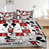3pcs Funny Mickey Print Cover Set Ultra Soft, Breathable, and Comfortable Bedding with Stylish Design for Bedroom and Guest Room Decor 1 Cov