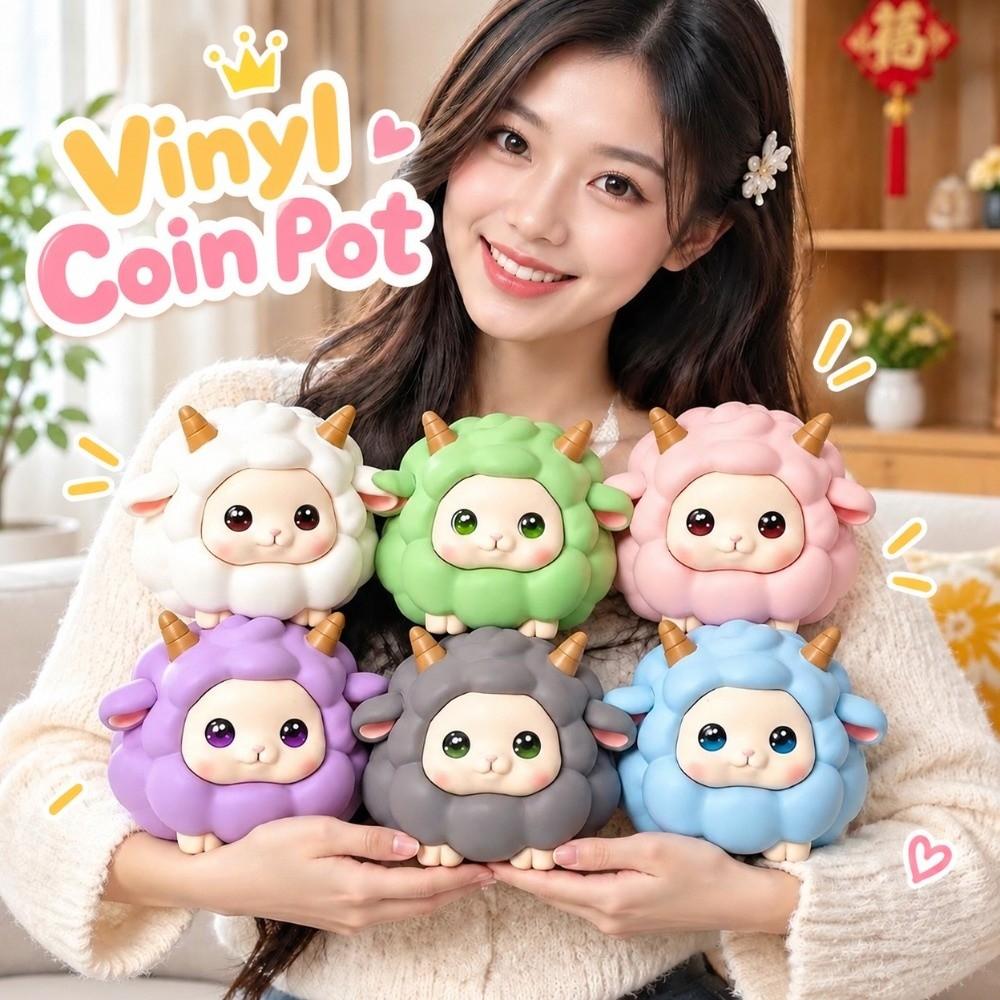 Large Capacity Vinyl Money Box Eco-friendly PVC Kids Coin Pot Unbreakable Saving Jar Little Girls