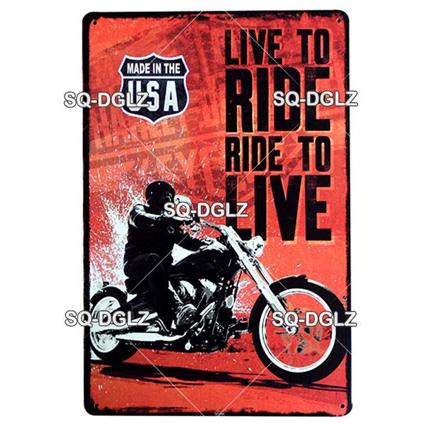 Motorcycles Metal Sign Vintage Plaque Metal Poster Tin Sign Wall Decoration Bar Pub Decor For Garage Racing Car Poster