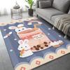 Kawaii Rabbit Rug Cartoon Animal Velvet Baby Room Floor Mat For The Living Room Bedroom Decor Carpet Home Kitchen Bath Tapis