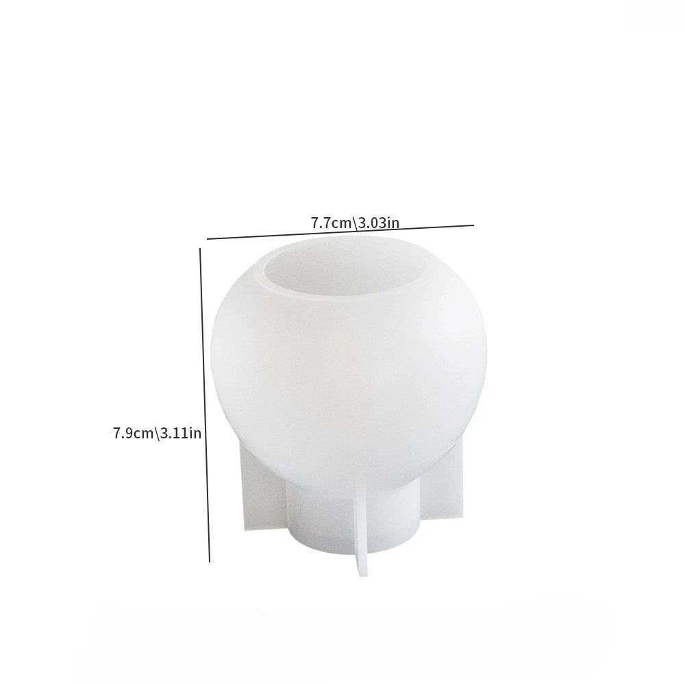 1 Pcs DIY Gypsum Vase Candlestick Smooth Circular Tube Flower Planter Candle Base Silicone Mold