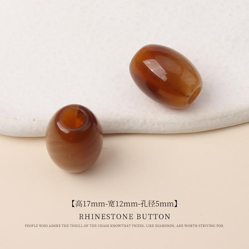 5 ks Akrylové Dvoubarevné Korálky do Kbelíku s Velkým Otvorem Ručně Vyráběné Korálkové Šperky Korálky Plavky Sukně Tkaničky do Bot Dekorativní Kulatá Korálková Spona