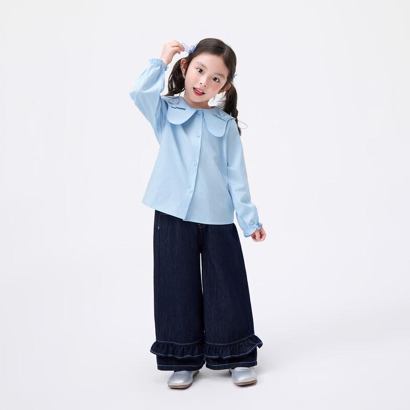 Girls' Pure Cotton 3D Bow Shirt